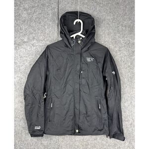 Mountain Hardwear Jacket Womens‎ Small Black Dry Q Elite Waterproof Shell ***